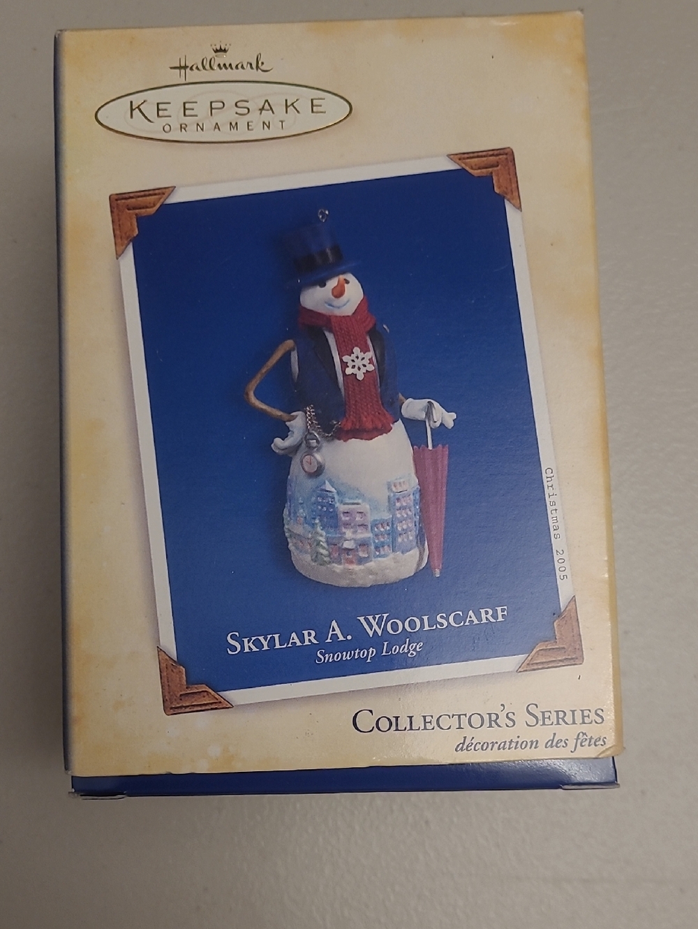 Hallmark Skylar A. Woolscarf Snowman Ornament NIB